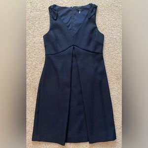 Trina Turk navy blue Observer Jacquard Tie-shoulder dress NWOT